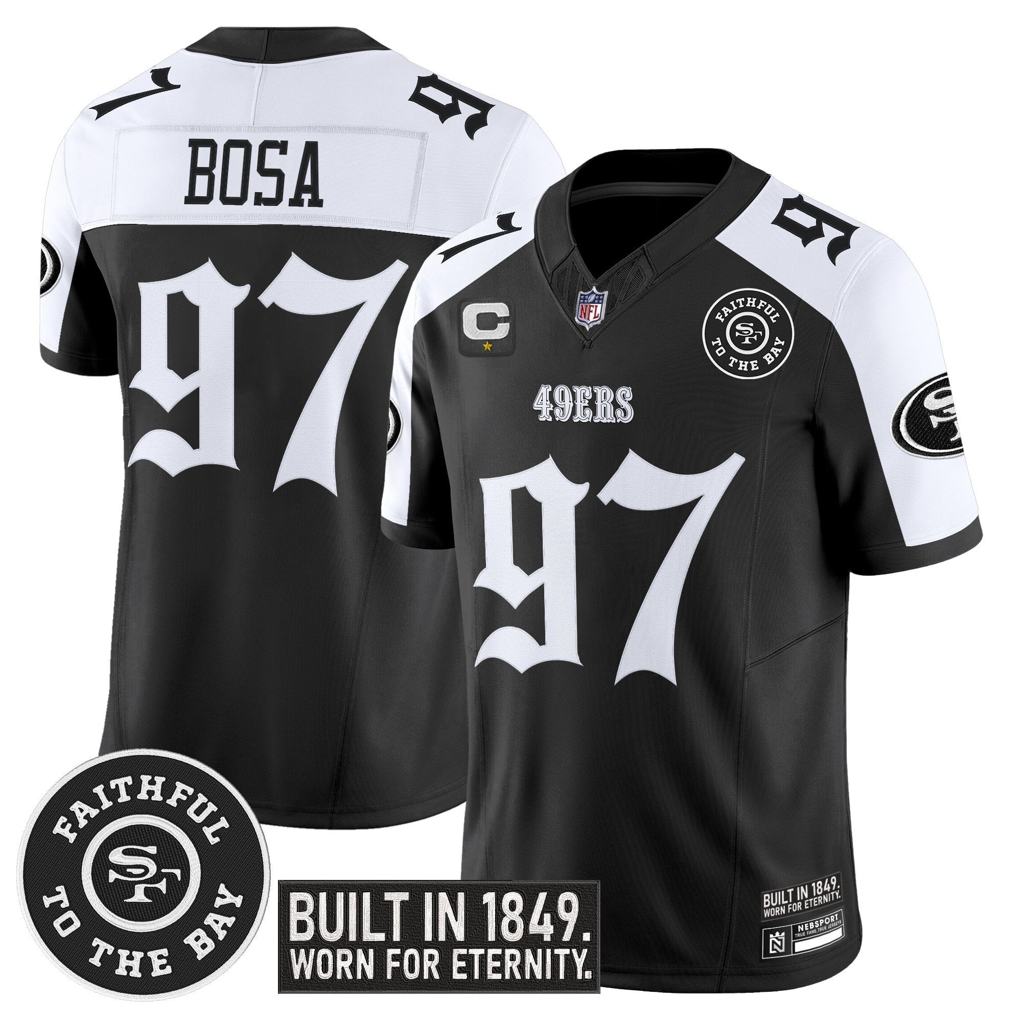 Men's San Francisco 49ers 'Fog City Gothic Edition' Vapor Limited Jersey - All Stitched