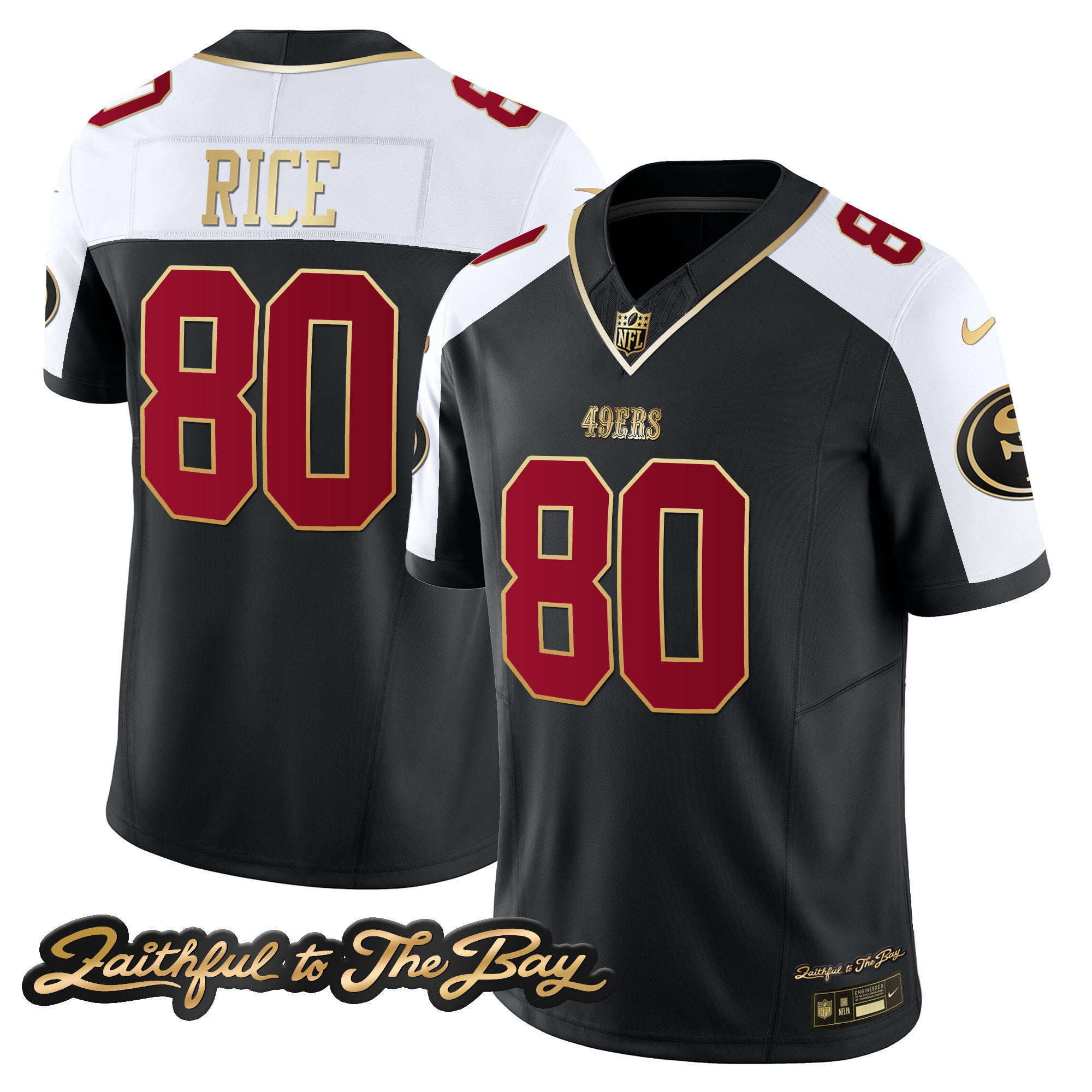 Men's 49ers Faithful To The Bay Patch Vapor Limited Jersey V3 - All Stitched