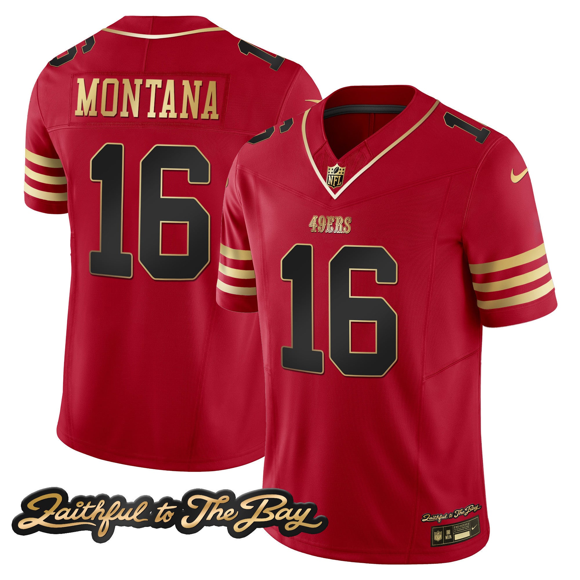 Men's 49ers Faithful To The Bay Patch Vapor Limited Jersey V3 - All Stitched