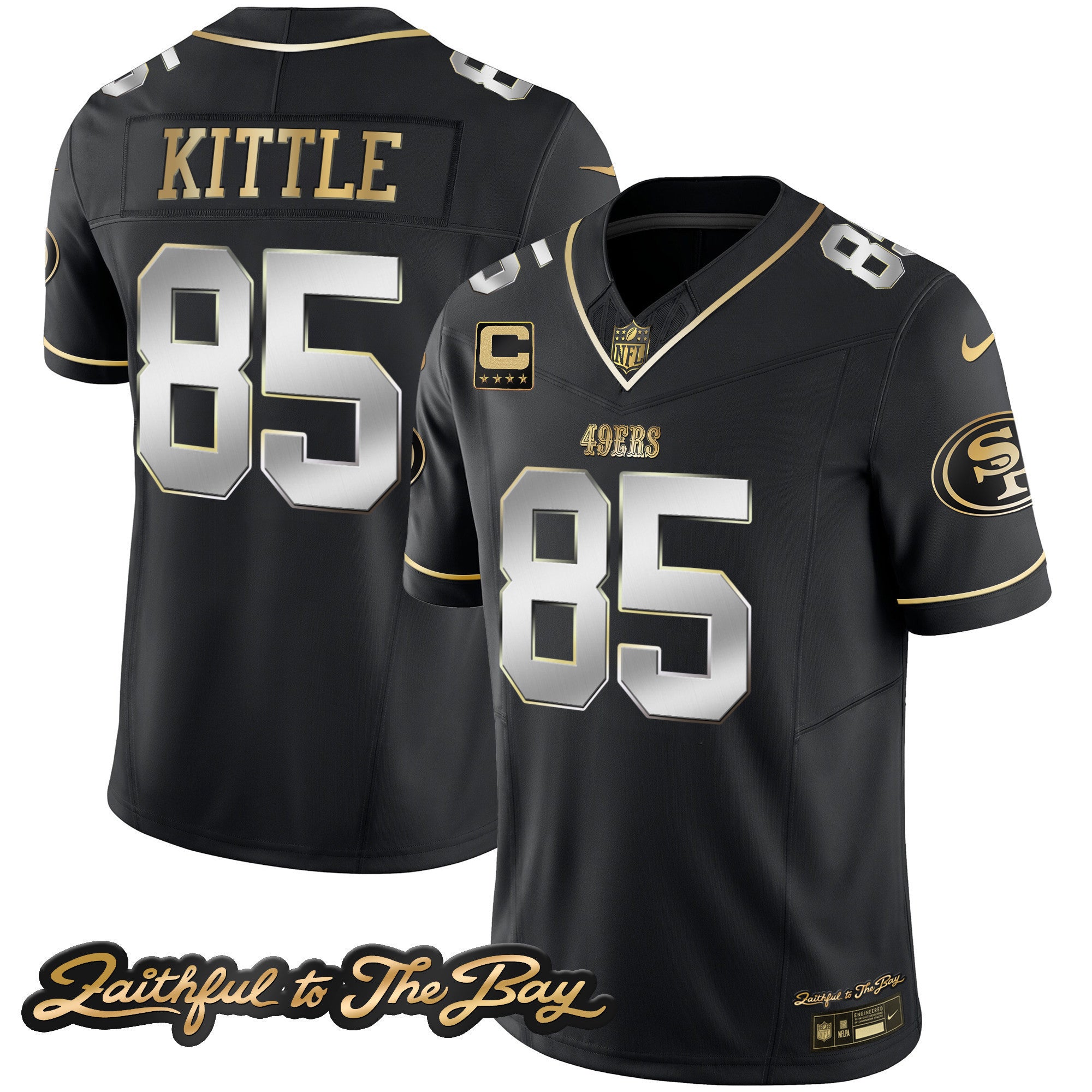 Men's 49ers Faithful To The Bay Patch Vapor Limited Jersey V3 - All Stitched