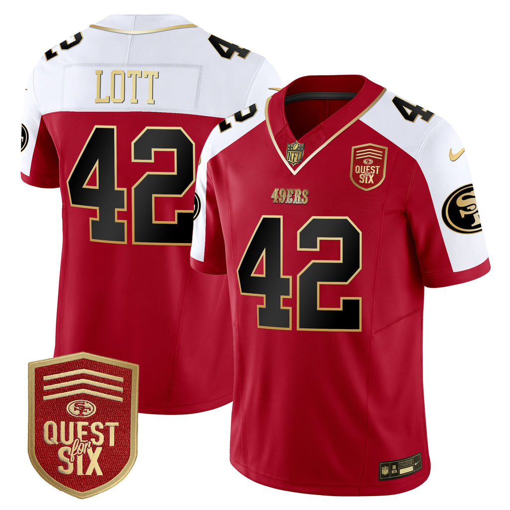 Men's 49ers Quest For Six Patch Vapor Limited Jersey - All Stitched