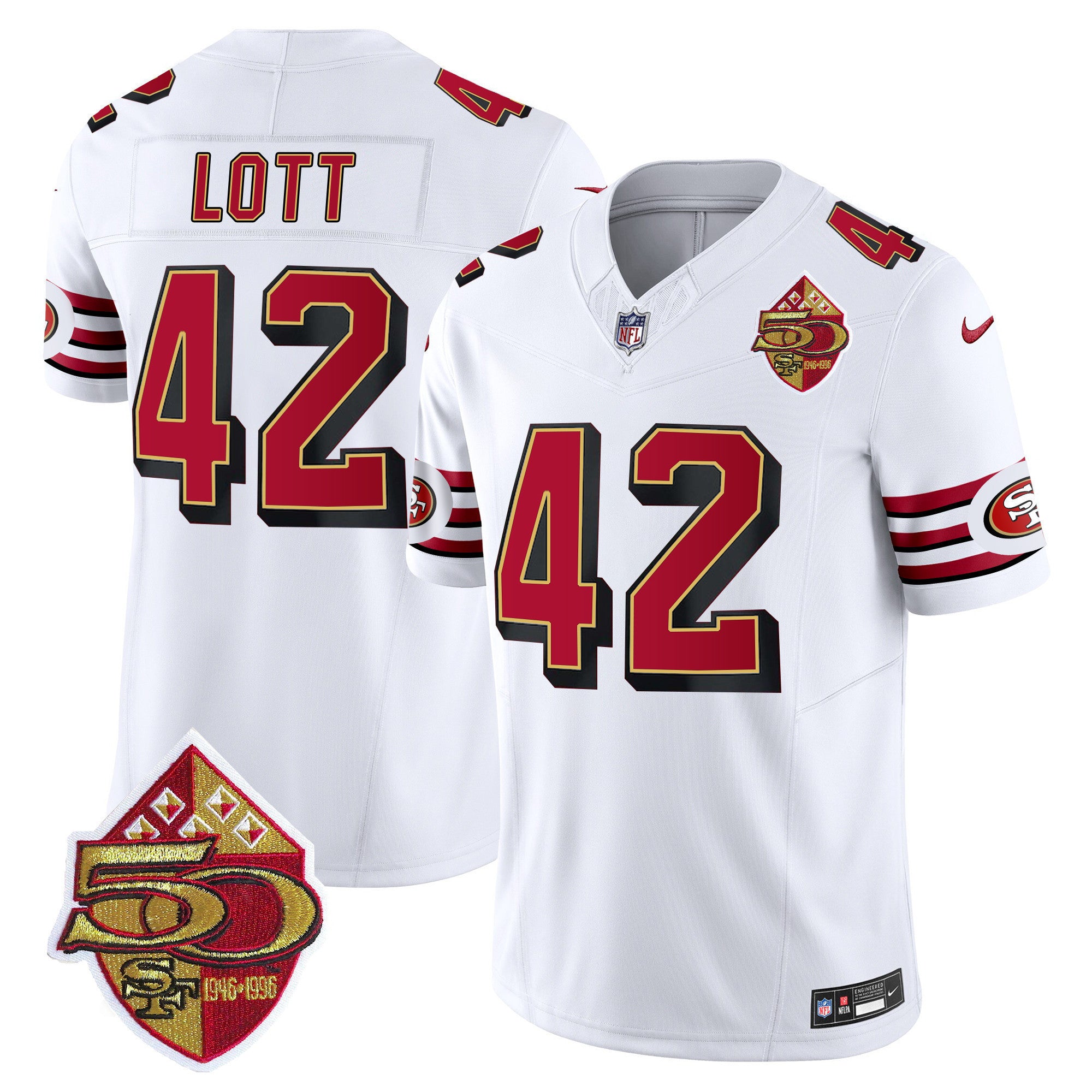 Men's 49ers 1996 Throwback Vapor Limited Jersey - All Stitched