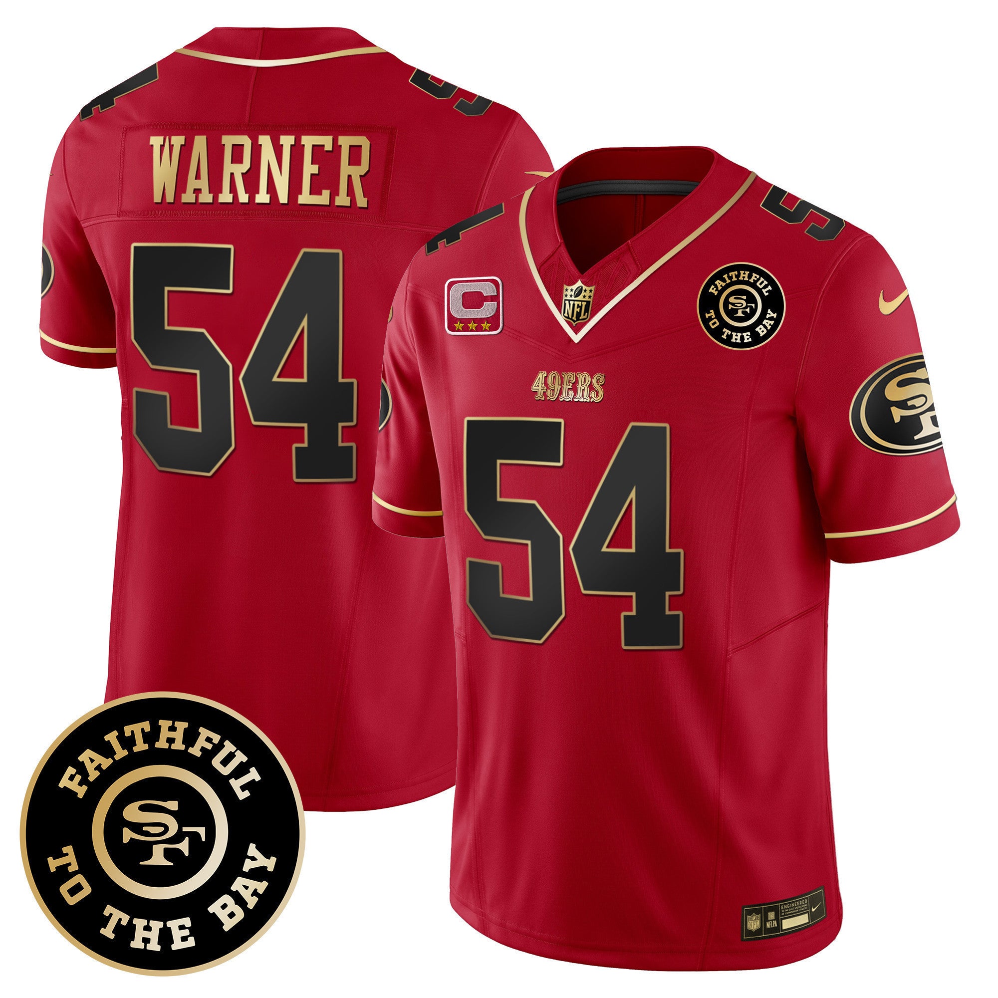 Men's 49ers Faithful To The Bay Patch Vapor Limited Jersey - All Stitched