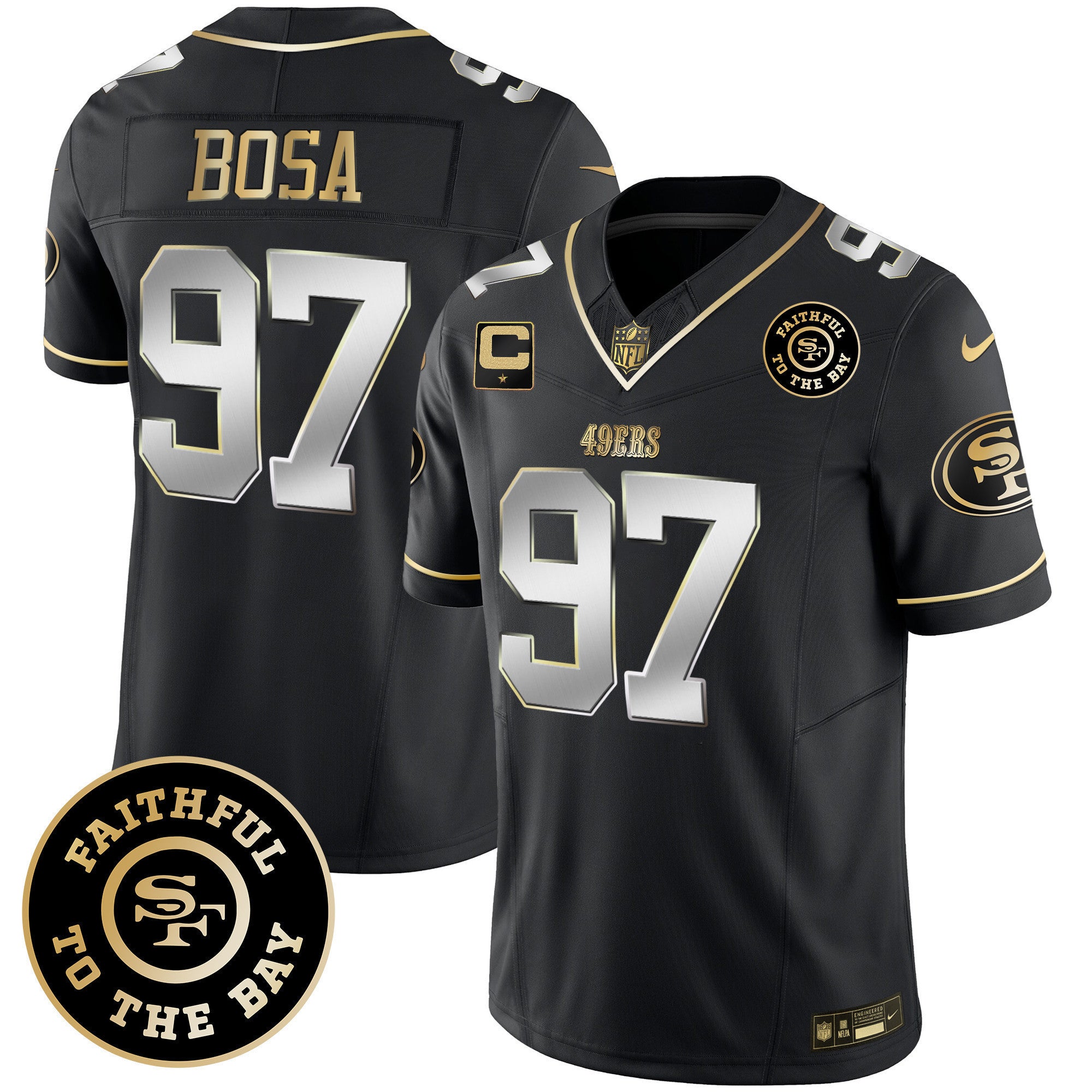 Men's 49ers Faithful To The Bay Patch Vapor Limited Jersey - All Stitched