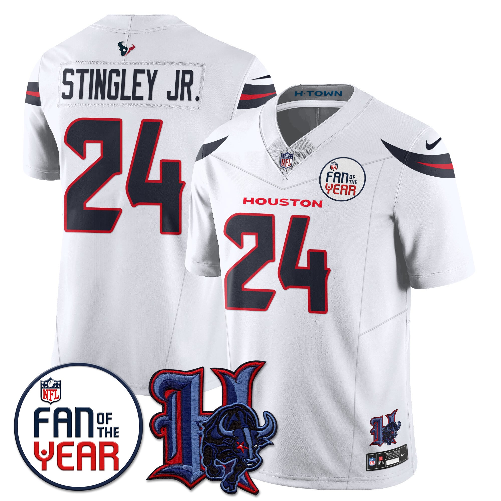 Men's Houston Texans "Fan Of The Year" Jersey - All Stitched