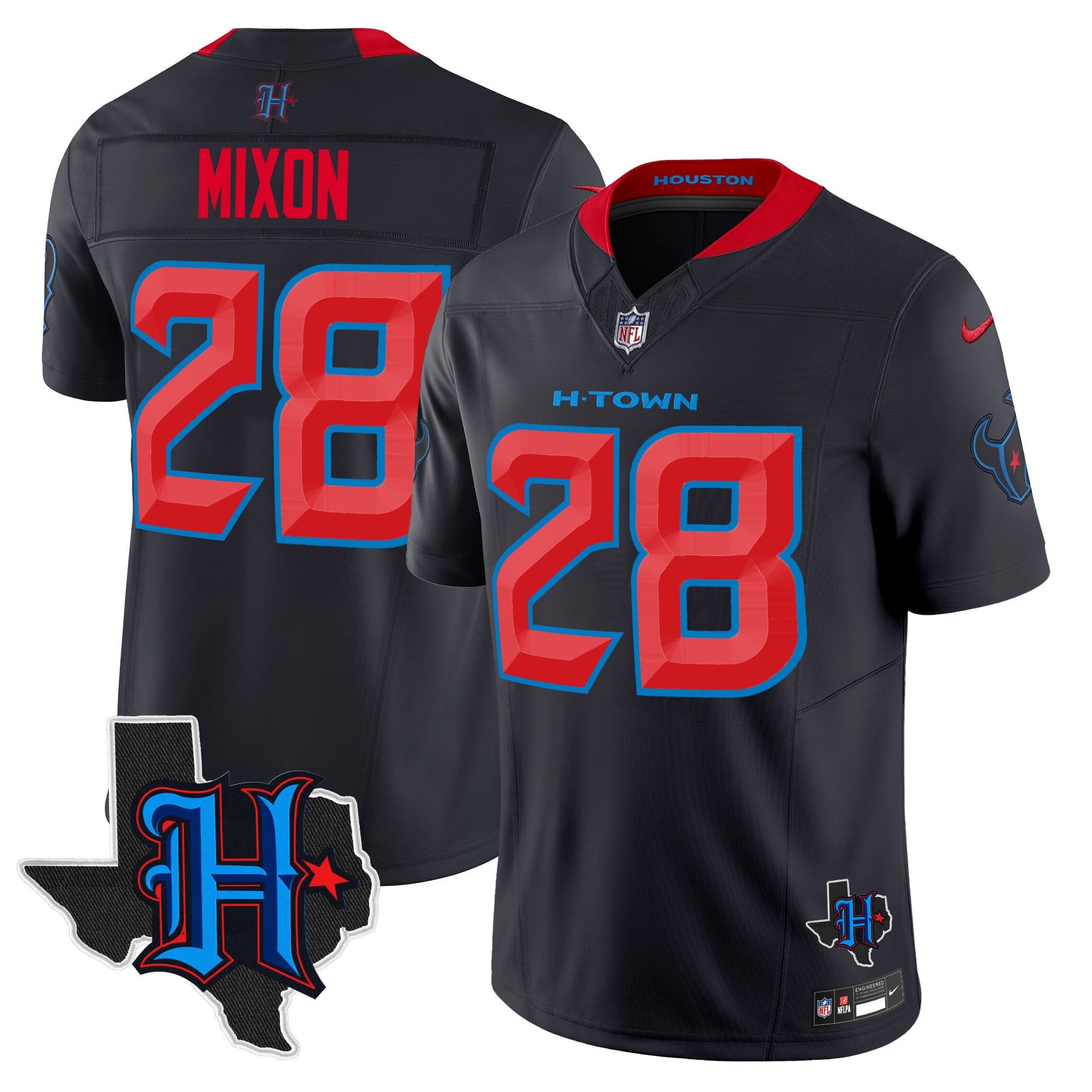 Men's Houston Texans 2025 Texas Patch Vapor Limited Jersey - All Stitched