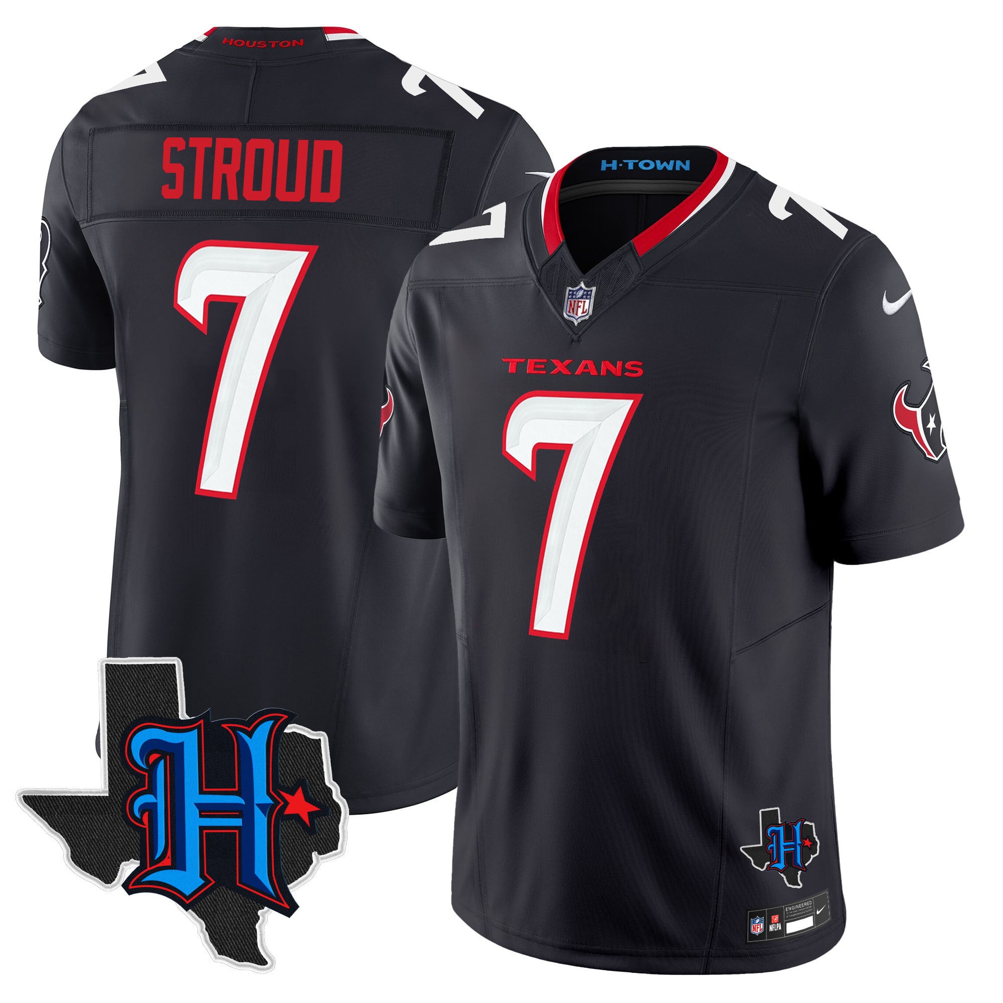 Men's Houston Texans 2025 Texas Patch Vapor Limited Jersey - All Stitched