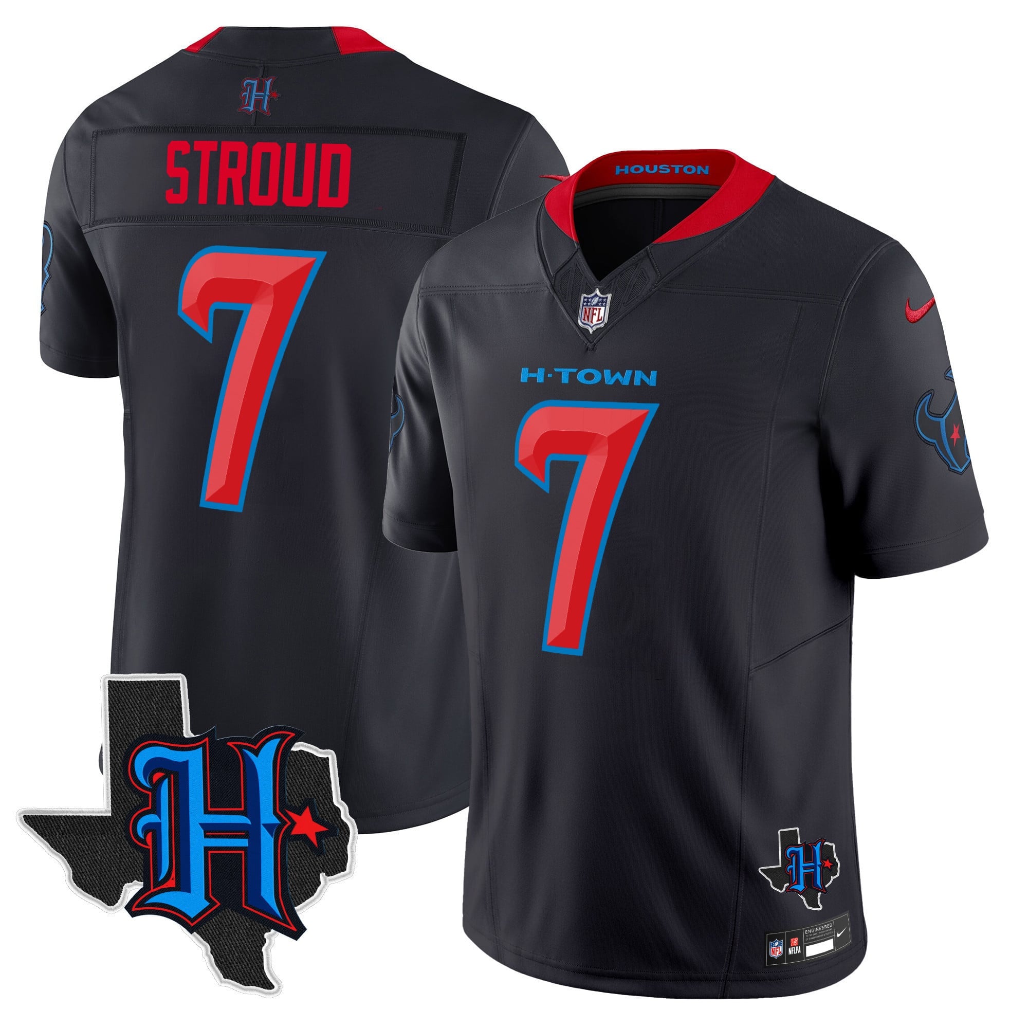 Men's Houston Texans 2025 Texas Patch Vapor Limited Jersey - All Stitched