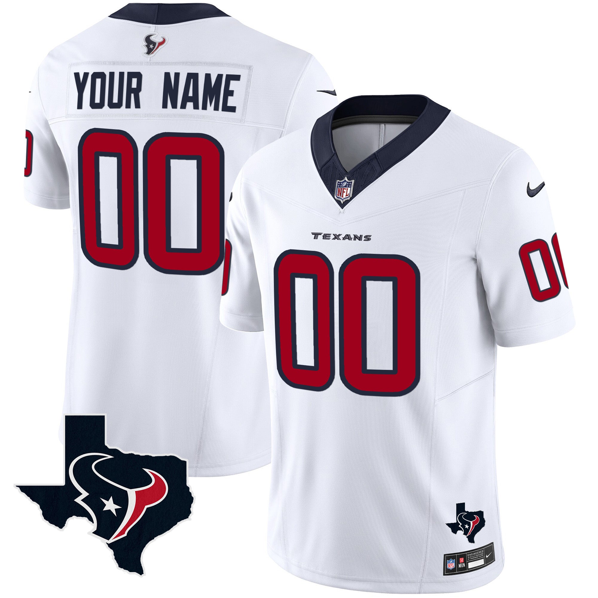 Houston Texans Vapor Limited Custom Jersey - All Stitched