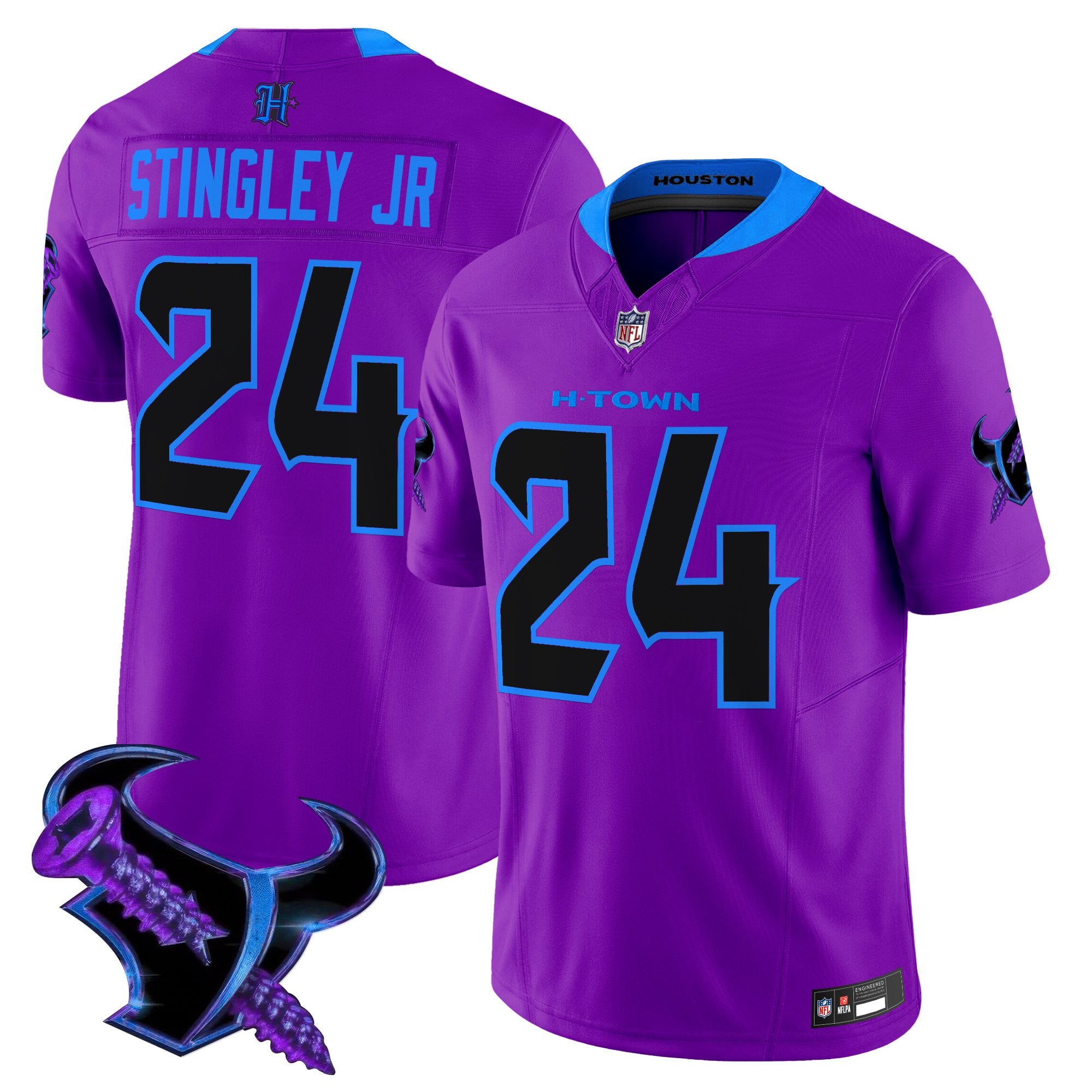 Men's Houston Texans 2025 DJ Screw Vapor Limited Jersey - All Stitched