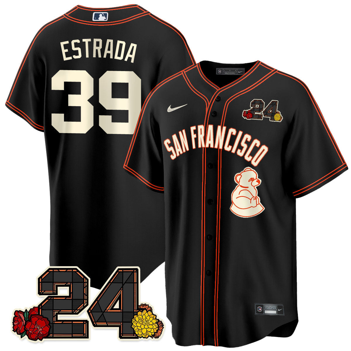 Women's San Francisco Giants 2024 Vapor Premier Limited Jersey - Willie Mays Patch