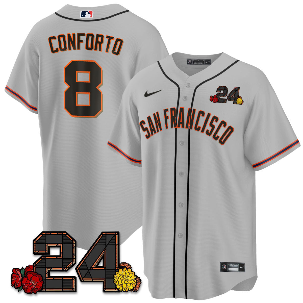Men's San Francisco Giants 2024 Vapor Premier Limited Jersey - Willie Mays Patch