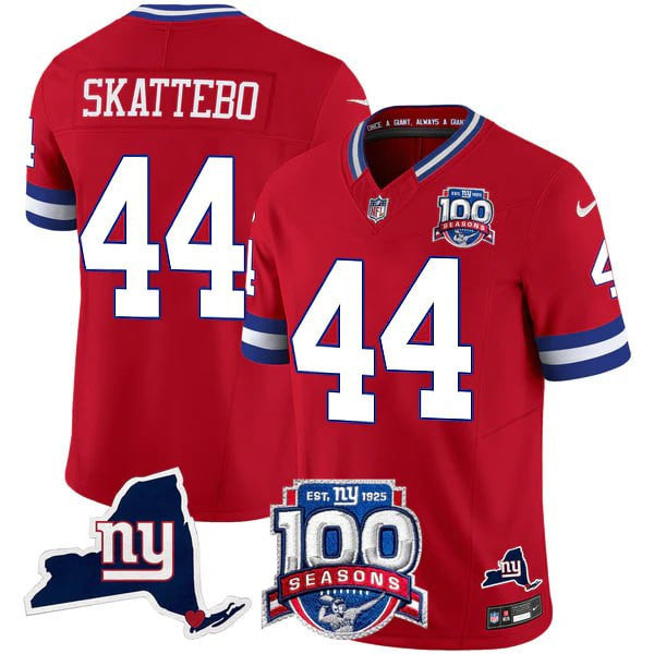 Women's New York Giants 100th Season & State Patch Vapor Limited Jersey - All Stitched