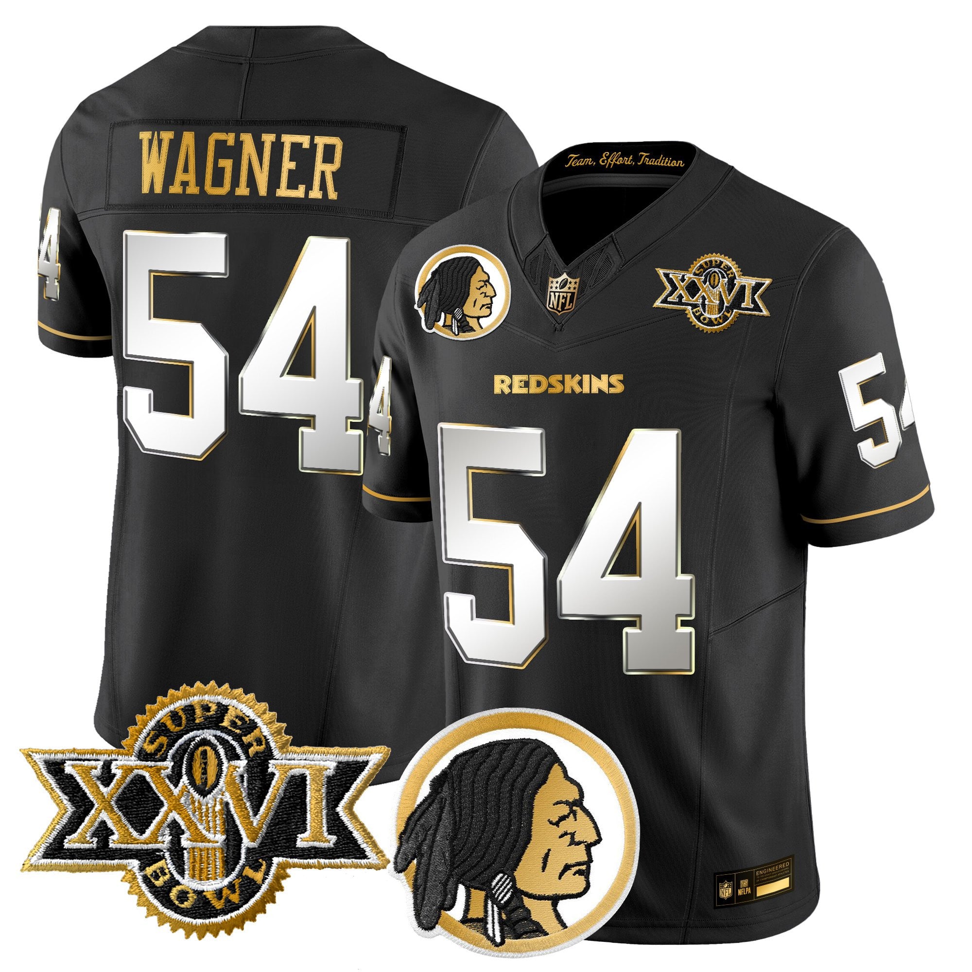 Men's Washington Redskins Throwback 1992 Super Bowl XXVI Patch Gold Vapor Limited Jersey - All Stitched