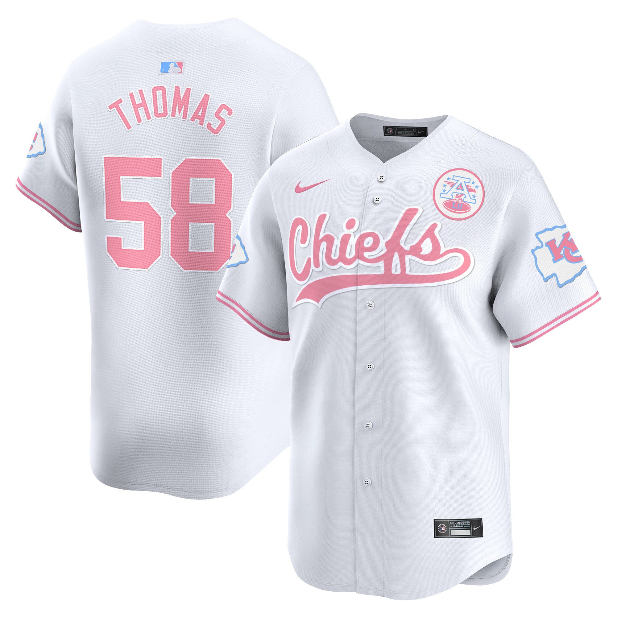 Men's Chiefs Bubblegum Pink Vapor Premier Limited Jersey - All Stitched