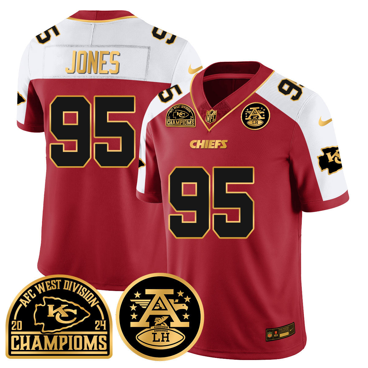 Men's Chiefs 2024 AFC West Champs Jersey - All Stitched