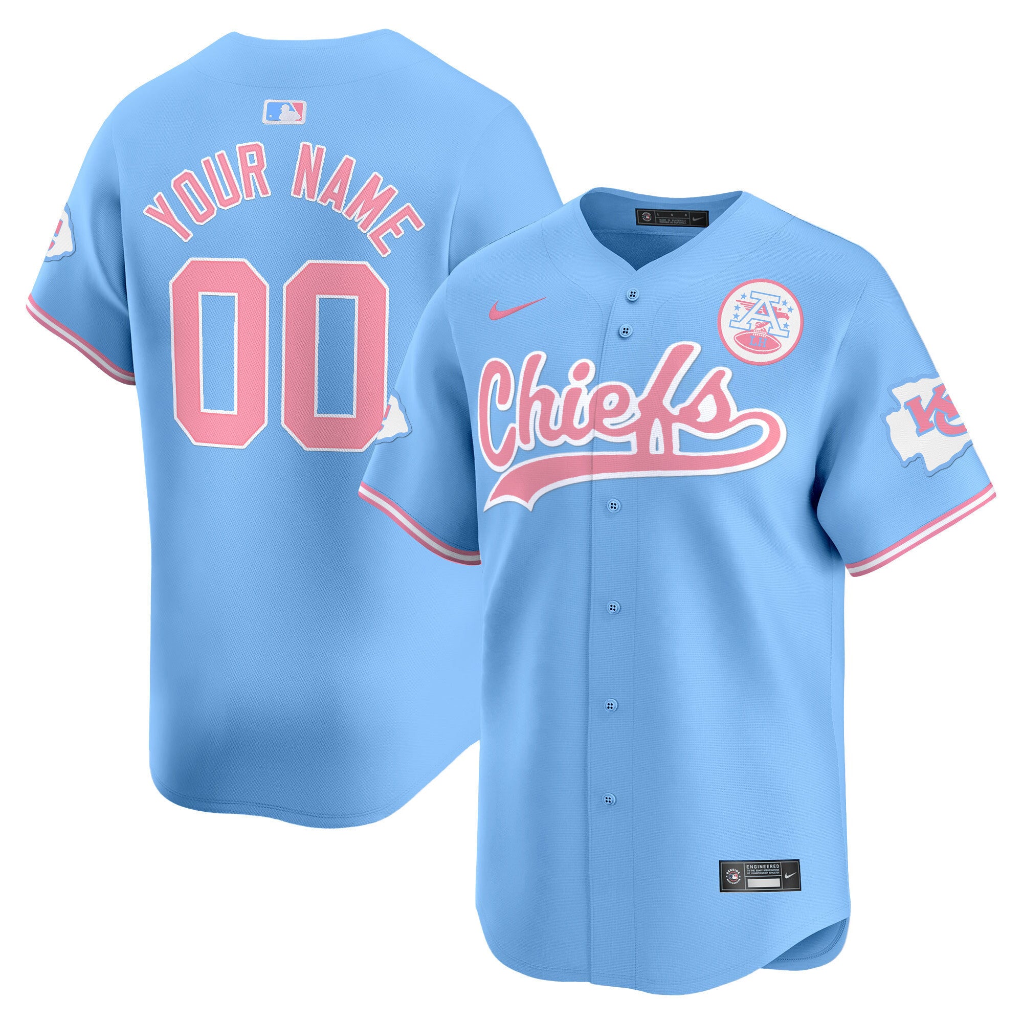 Chiefs Bubblegum Pink Vapor Premier Limited Custom Jersey - All Stitched