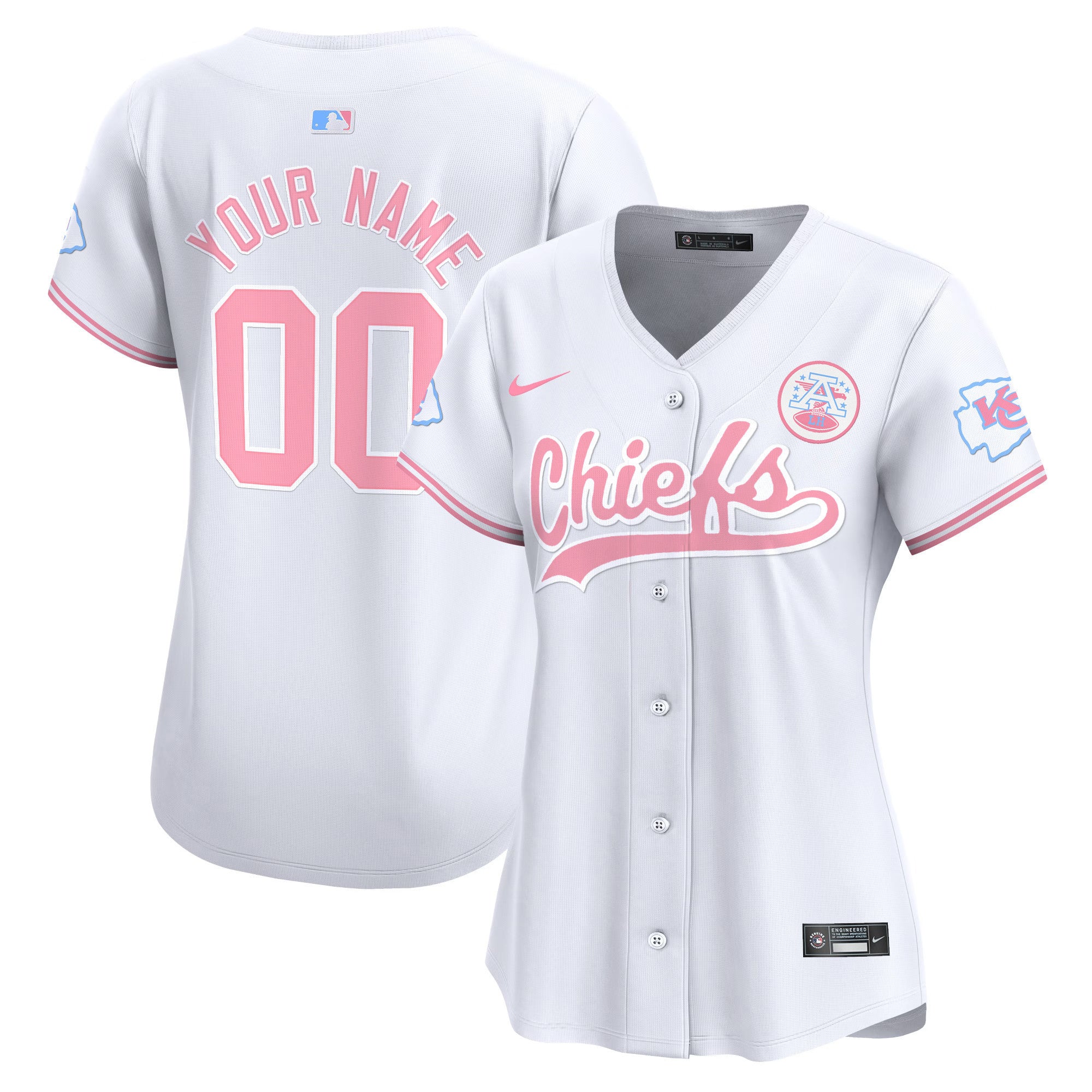 Chiefs Bubblegum Pink Vapor Premier Limited Custom Jersey - All Stitched