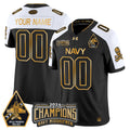 Navy Midshipmen 2024 Commander-In-Chief's Trophy Champions Patch Gold Vapor Limited Custom Jersey - All Stitched
