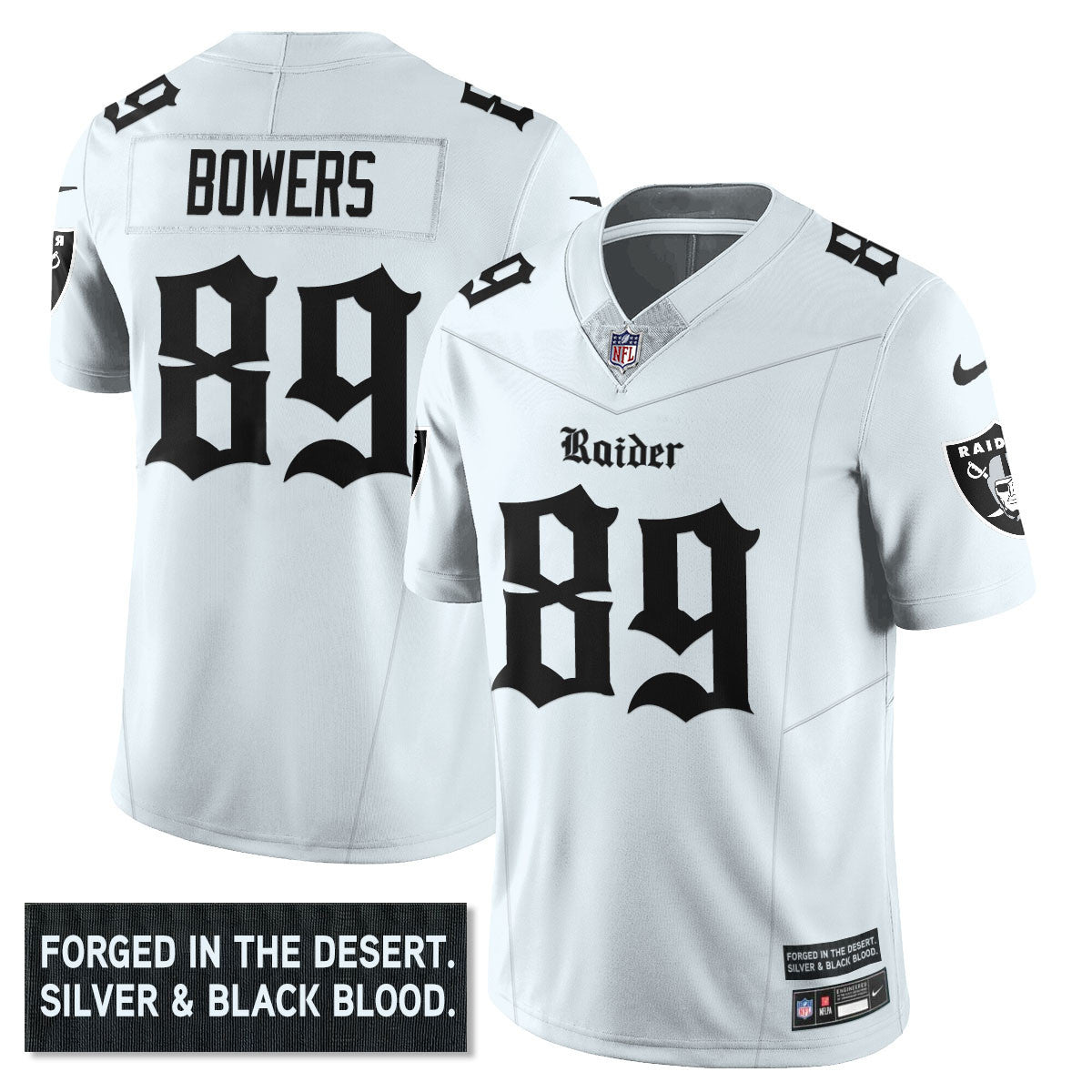Men's Las Vegas Raiders 'Gothic Silver State Edition' Vapor Limited Jersey - All Stitched