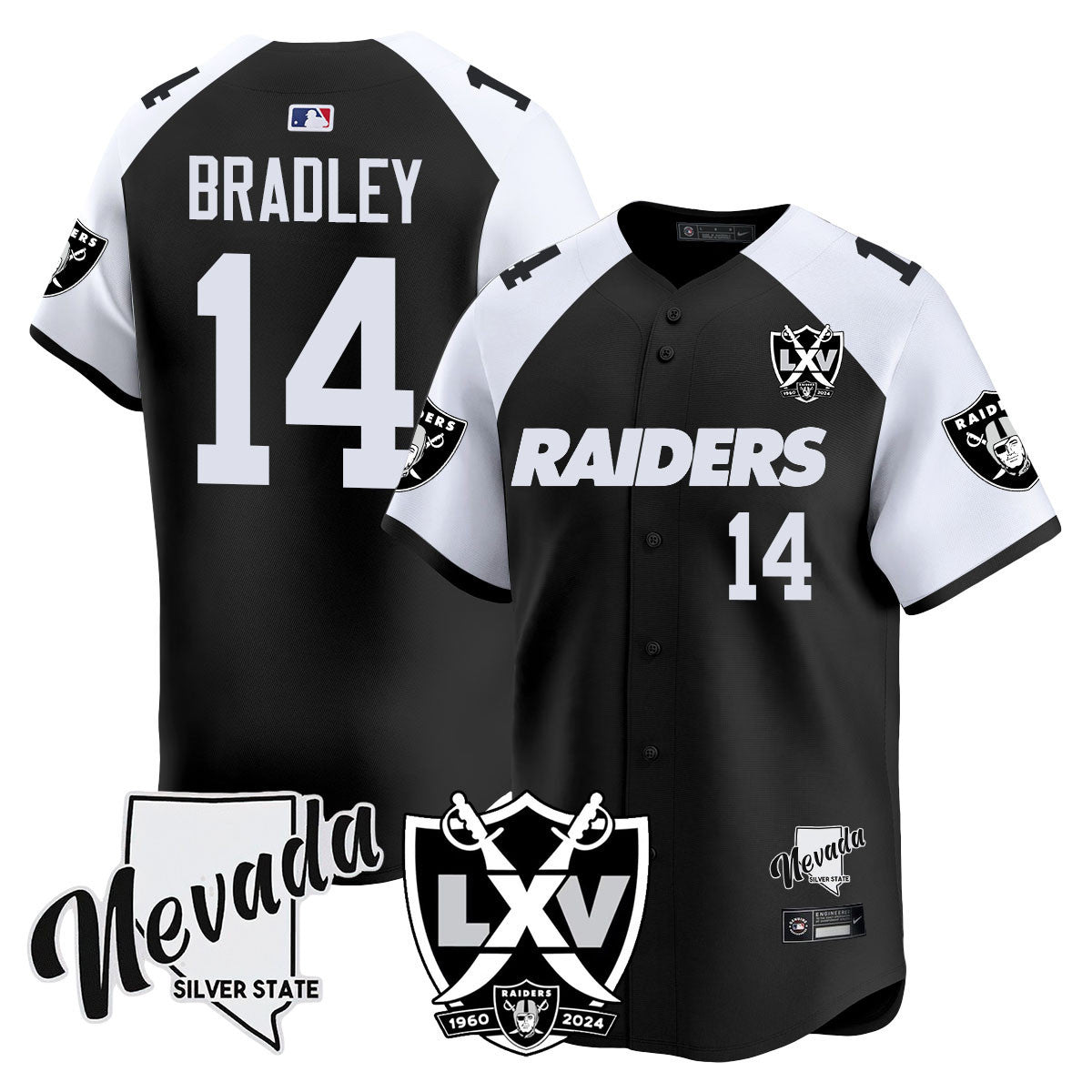 Men's Raiders 2024 Baseball Limited Jersey - 65th Anniversary - All Stitched