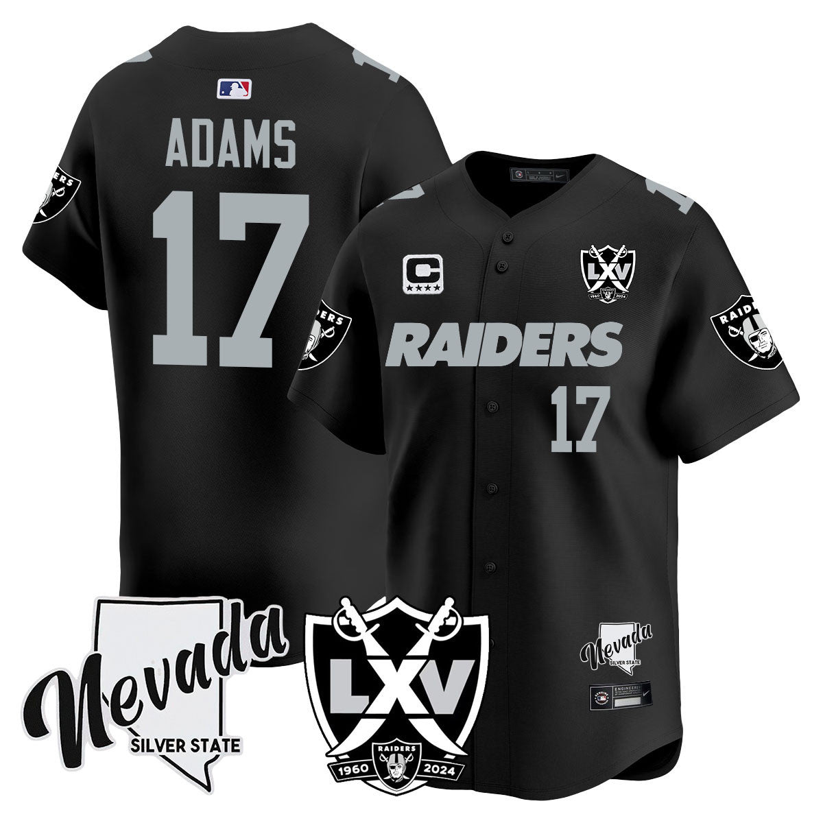 Men's Raiders 2024 Baseball Limited Jersey - 65th Anniversary - All Stitched
