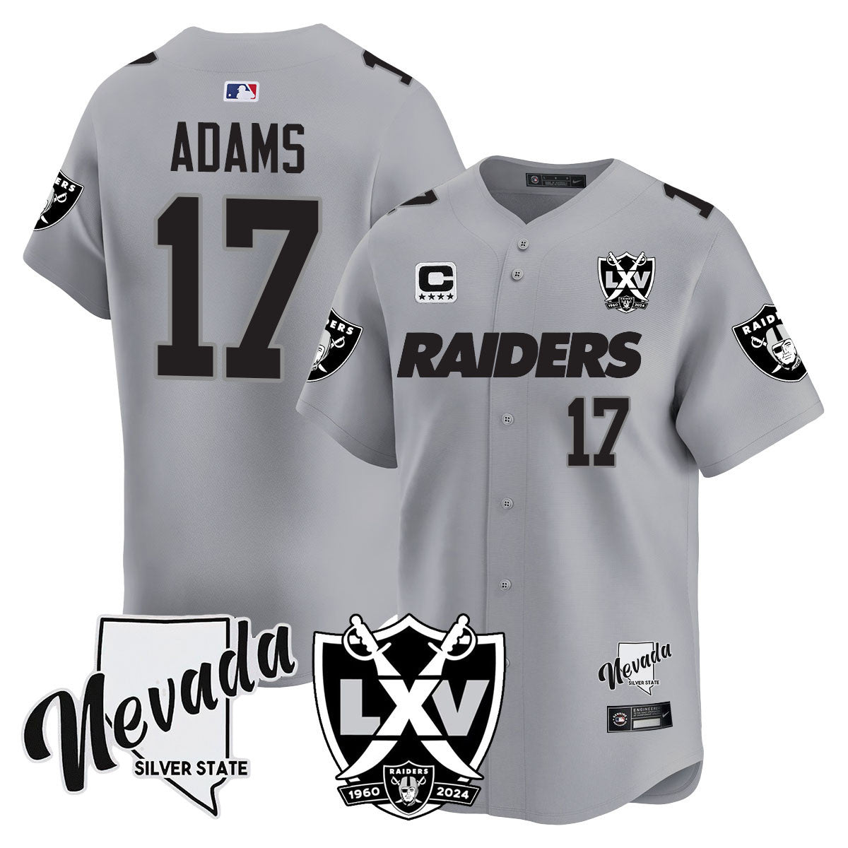 Men's Raiders 2024 Baseball Limited Jersey - 65th Anniversary - All Stitched
