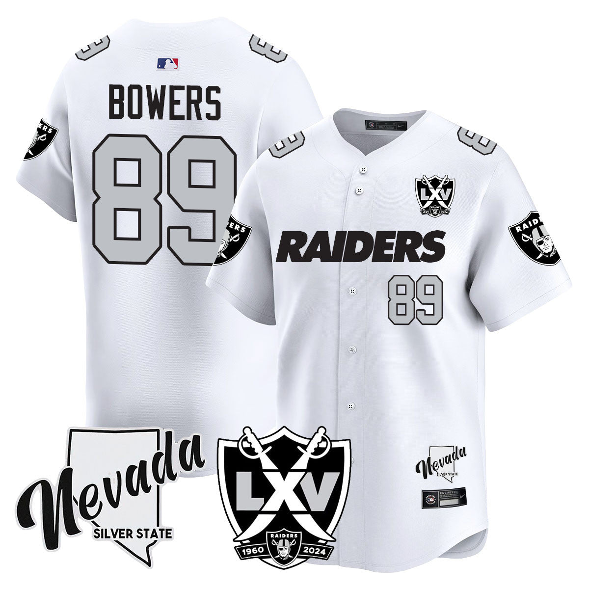 Men's Raiders 2024 Baseball Limited Jersey - 65th Anniversary - All Stitched