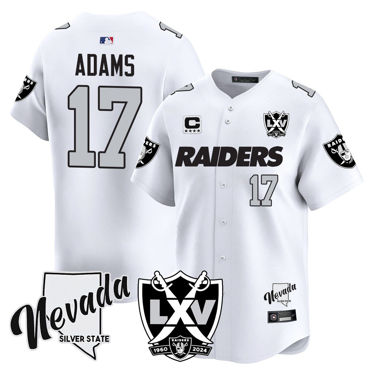 Men's Raiders 2024 Baseball Limited Jersey - 65th Anniversary - All Stitched