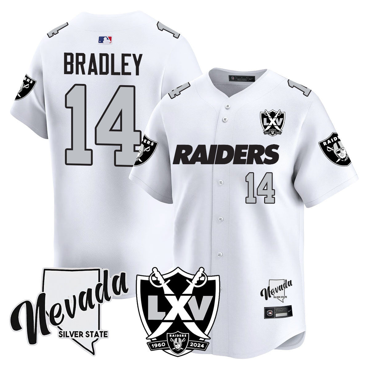 Men's Raiders 2024 Baseball Limited Jersey - 65th Anniversary - All Stitched