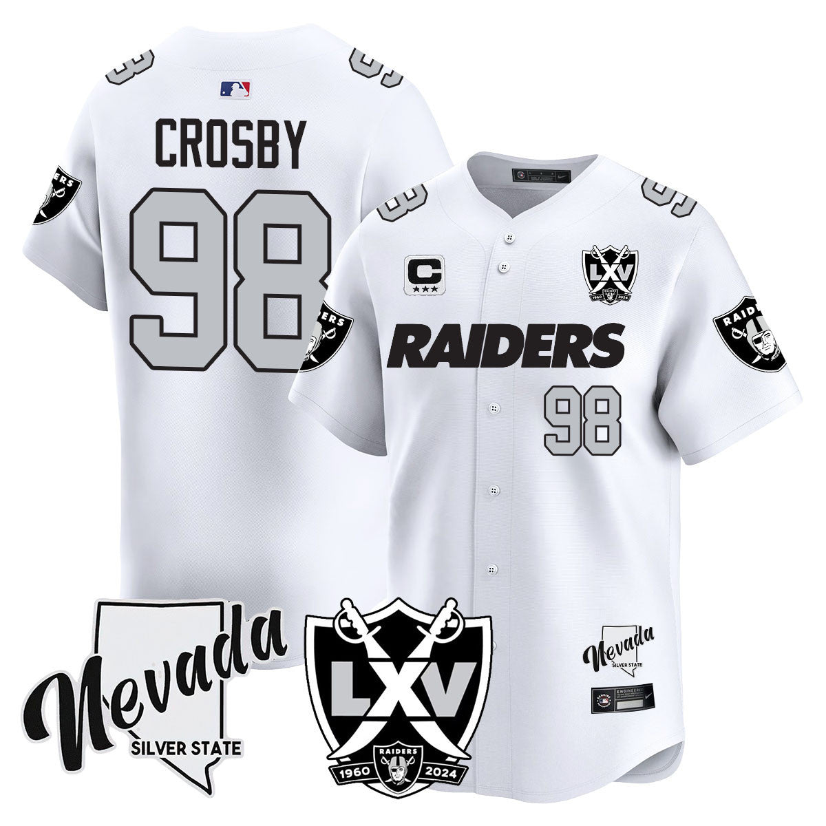 Men's Raiders 2024 Baseball Limited Jersey - 65th Anniversary - All Stitched