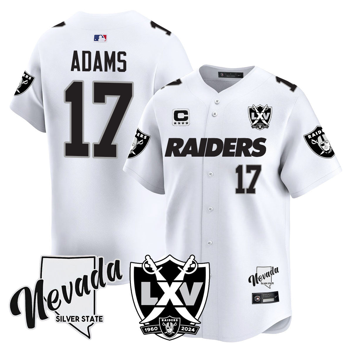Men's Raiders 2024 Baseball Limited Jersey - 65th Anniversary - All Stitched
