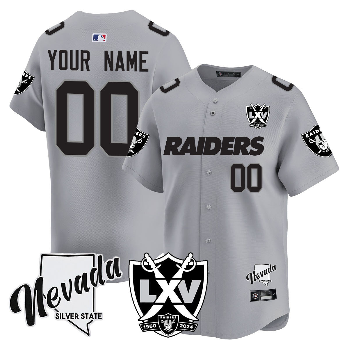 Custom Name/Gender Raiders 2024 Baseball Limited Jersey - 65th Anniversary - All Stitched
