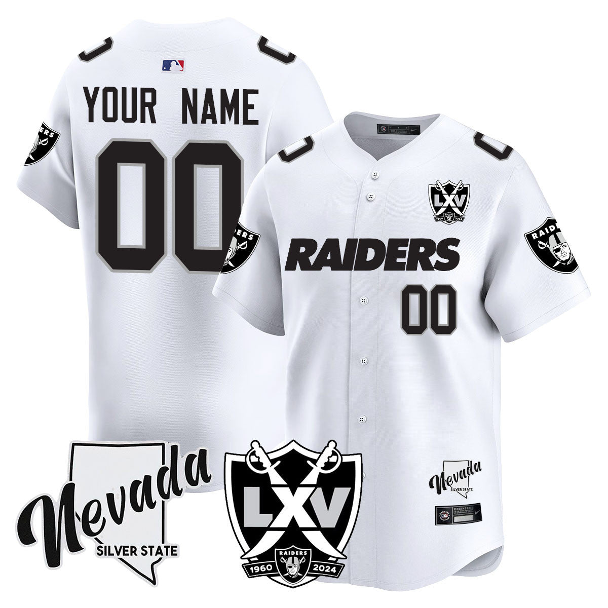 Custom Name/Gender Raiders 2024 Baseball Limited Jersey - 65th Anniversary - All Stitched