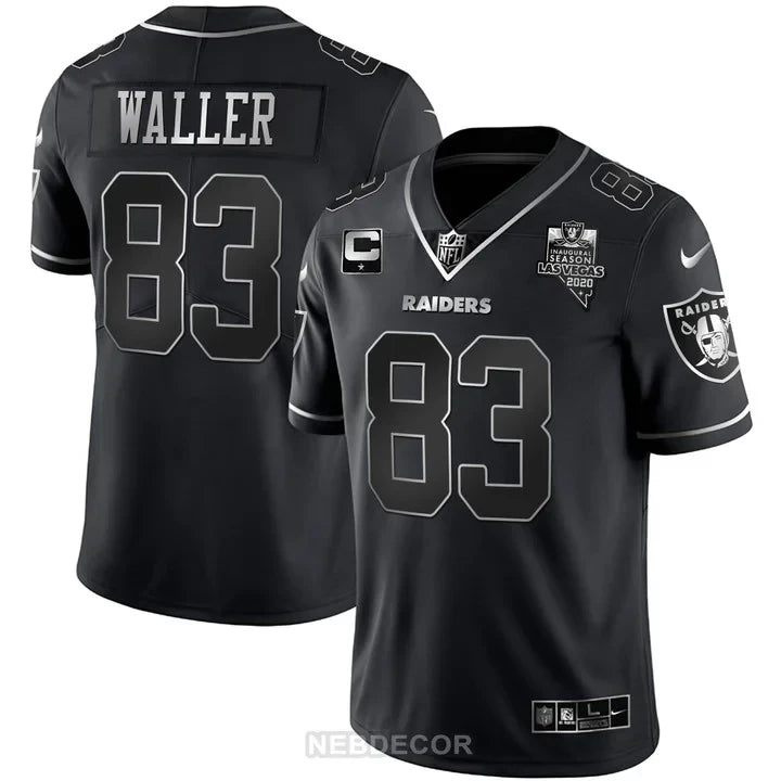 MEN'S LAS VEGAS RAIDERS INAUGURAL SEASON PATCH WHITE GOLD JERSEY - ALL STITCHED