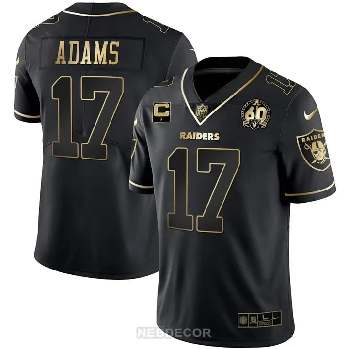 MEN'S RAIDERS 60TH SEASON PATCH GOLD & SPLIT JERSEY - ALL STITCHED