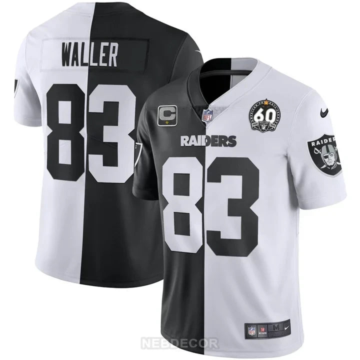 MEN'S RAIDERS 60TH SEASON PATCH GOLD & SPLIT JERSEY - ALL STITCHED