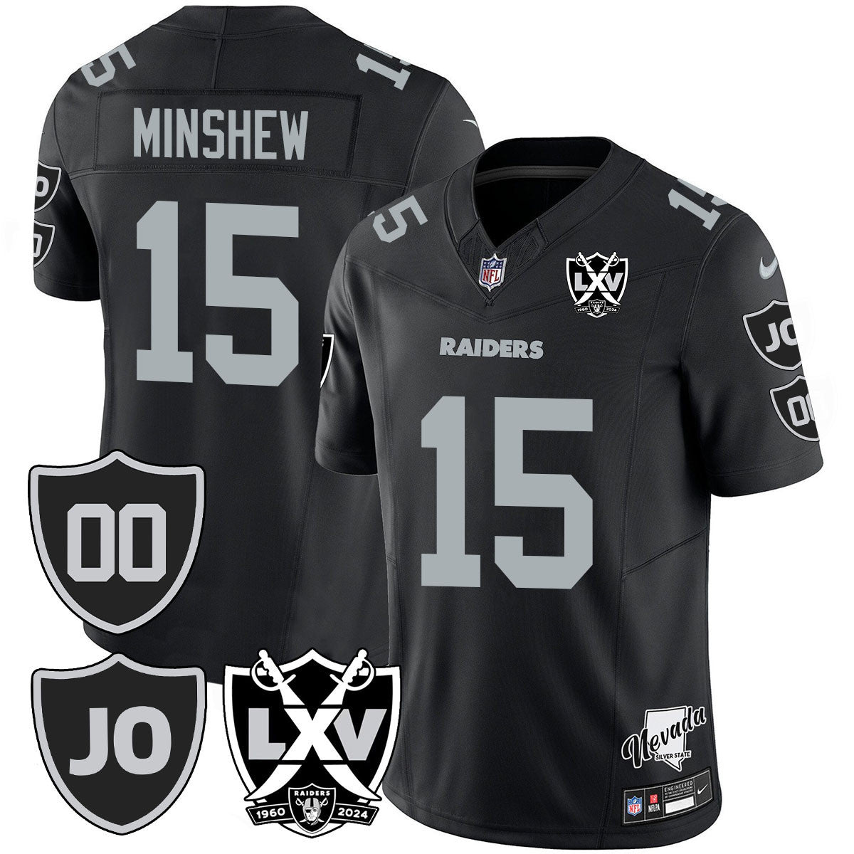 Men's Raiders Vapor Limited Jersey - All Stitched - Honor Jim Otto