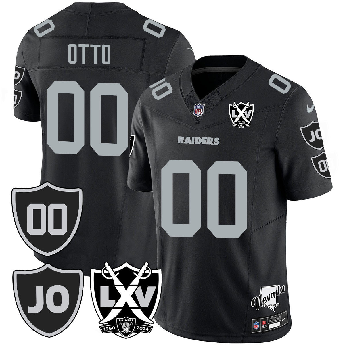 Men's Raiders Vapor Limited Jersey - All Stitched - Honor Jim Otto