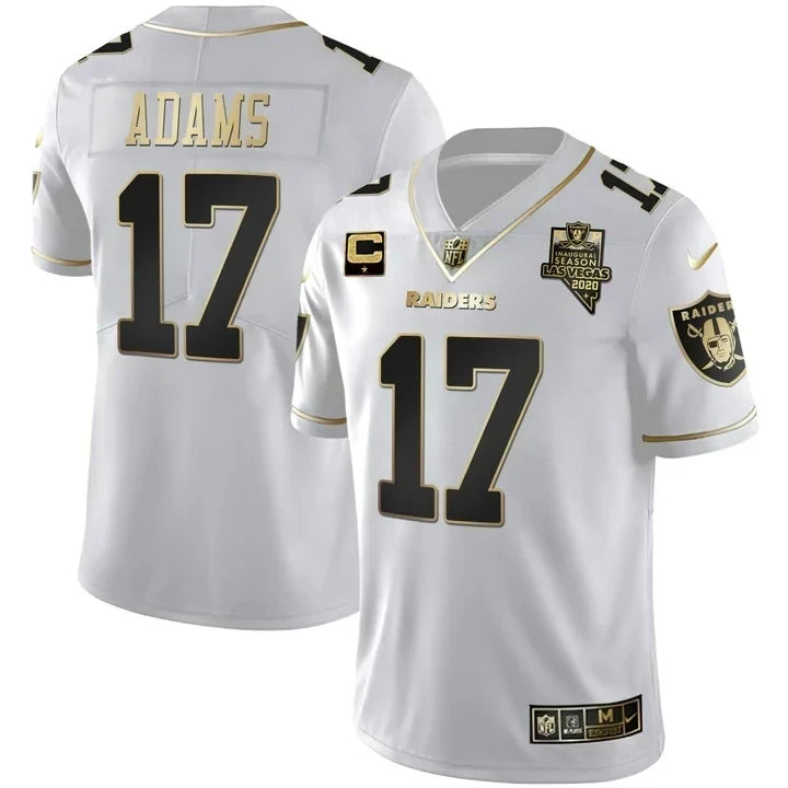 MEN'S LAS VEGAS RAIDERS INAUGURAL SEASON PATCH SPLIT GOLD JERSEY - ALL STITCHED