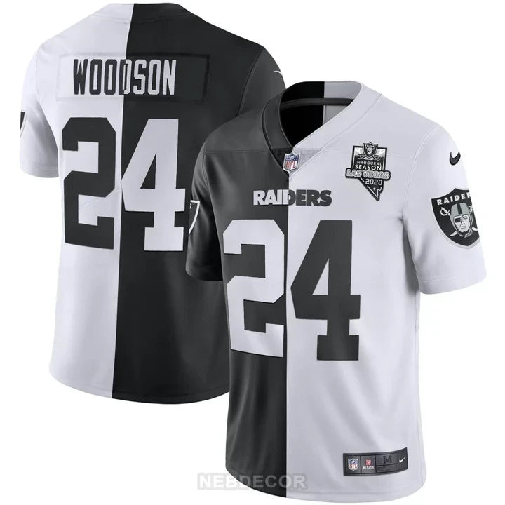 MEN'S LAS VEGAS RAIDERS INAUGURAL SEASON PATCH SPLIT GOLD JERSEY - ALL STITCHED
