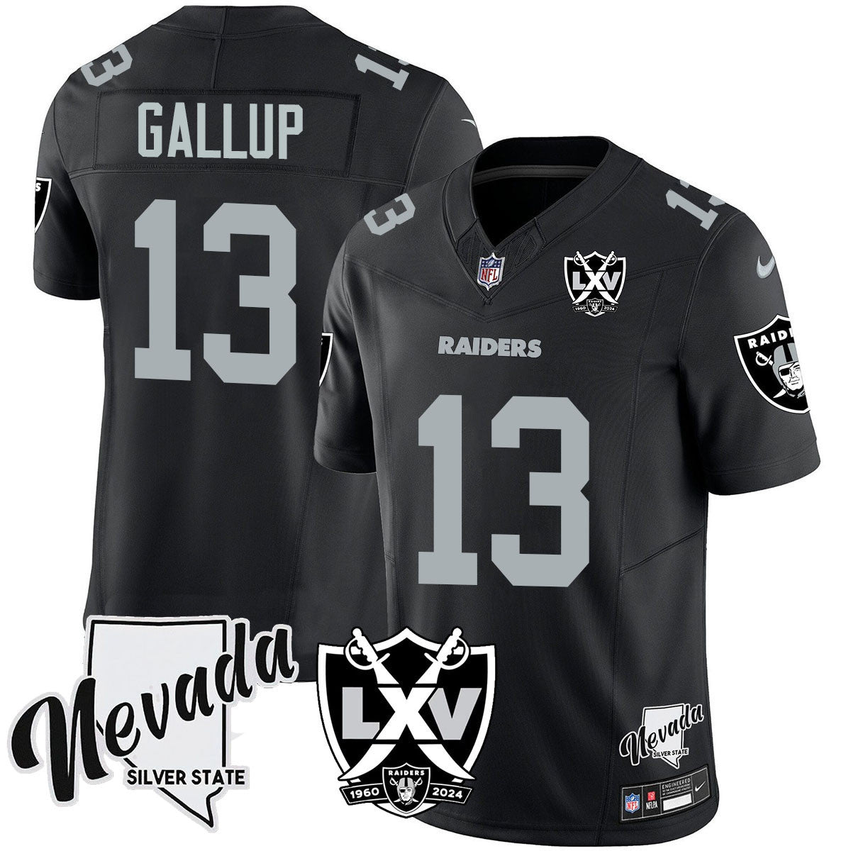 Men's Raiders 2024 Vapor Limited Jersey - 65th Anniversary - All Stitched