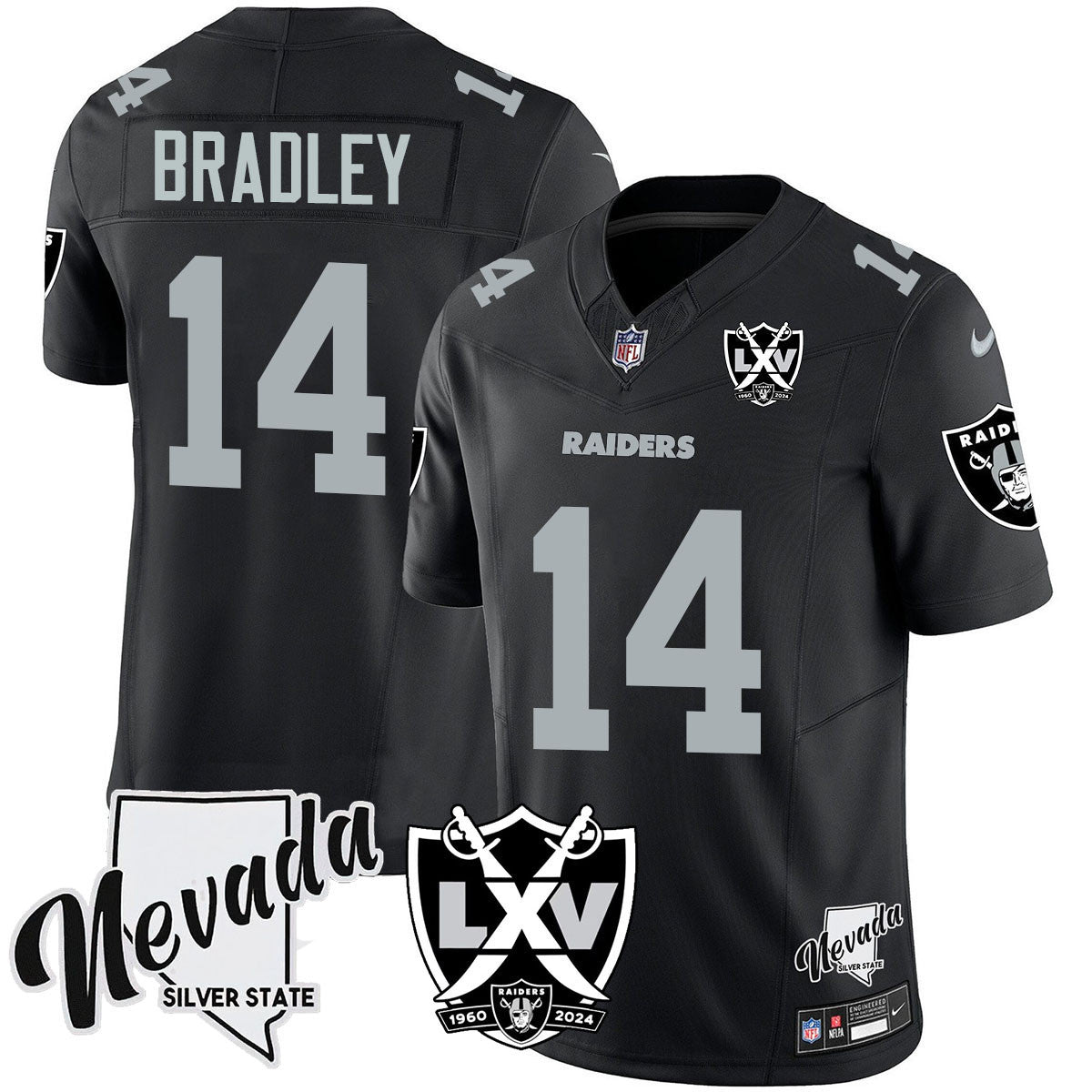Men's Raiders 2024 Vapor Limited Jersey - 65th Anniversary - All Stitched