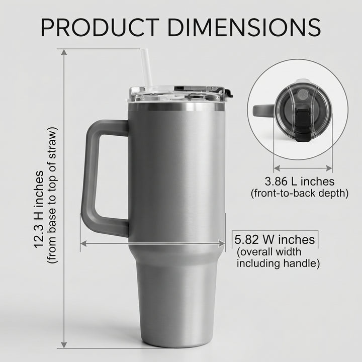Atlanta Falcons 40oz Tumbler with Lid and Straw